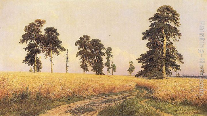 The Rye Field, 1878 painting - Ivan Shishkin The Rye Field, 1878 art painting